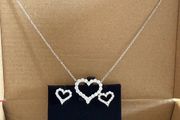 Moissanite Diamond Heart Set