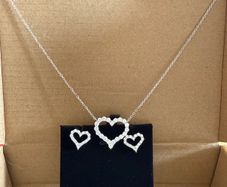 Moissanite Diamond Heart Set