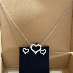 Moissanite Diamond Heart Set