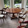William IV style flame mahogany table & chairs Image 5