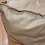 Leather Pouffe, Unstuffed Ottoman Cubic Pouf Cover Image 2
