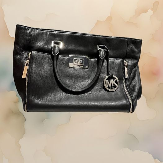 Michael Kors Black Pebbled Leather Handbag