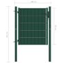 Fence Gate PVC and Steel 100x81 cm Green Image 4