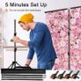 Backdrop Stand Kit 5 x 6.5 ft Green Screen Stand Height Adjustable Portable Small 2 x 2 M Background Stand for Streaming, Zoom, YouTube, Photography, Birthday Party, Tik Tok Image 6