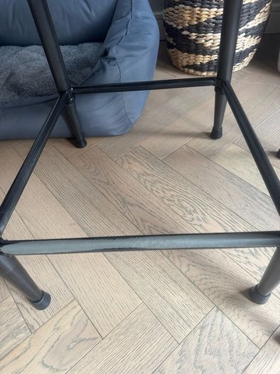 Pair of yellow bar stools