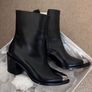 Alexander McQueen cowboy boots with metal toe Image 3