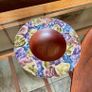 Hand Lathed Signed Coloured Edge Bowl Solid Mahogany Image 8