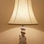 Vintage Spanish porcelain  Villamarchante table lamp  made in Valencia, Spain  hand painted Image 2