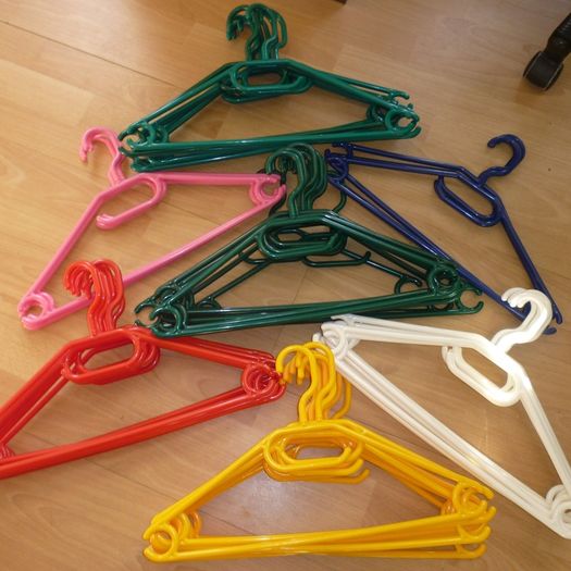 COAT HANGERS & 5 x TROUSER RACKS. Clothes Hangers  Jacket Top Trousers hangers. 6 colours.