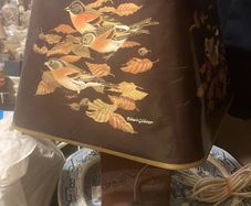 1960s bird themed table lamp free postage