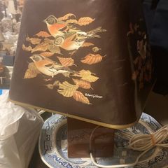 1960s bird themed table lamp free postage
