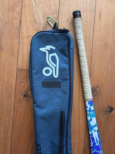 hockey stick and bag
