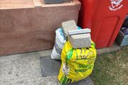 2 bags of rubble and broken blocks