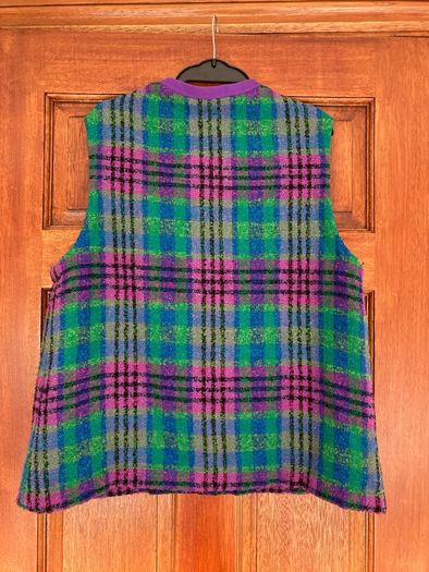 Authentic vintage check gilet / sleeveless jacket.