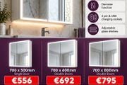 Mirror cabinets illuminated 500/600/800