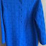 Vanilia knee length blue textured dress with long sleeves, size 38 (10-12) Image 6