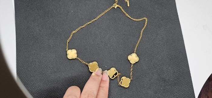 Lynott Clover Necklace with Diamante