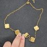 Lynott Clover Necklace with Diamante Image 2