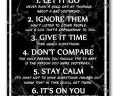 7 Rules of Life : Metal Sign