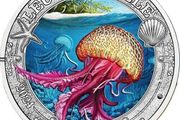 Austria 3 Euro Coin 2024 - Light Jellyfish. Sea Worlds Series.( In Capsule). Uncirculated.