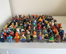 Massive LEGO Collection (2011-2018) Mixed Figures & Bricks, Blue Ninjago NRG Zane figure with his spinner.