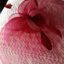 Burgundy wedding fascinator Image 3
