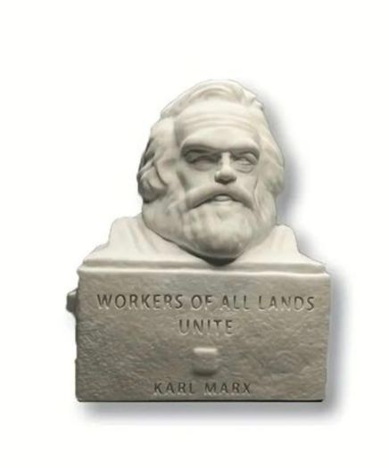 Bust of Karl marx ,tombstone.