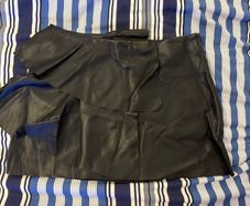 Zara womens partially ruffled faux leather mini skirt brand new with tags