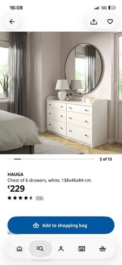 IKEA hauga drawers