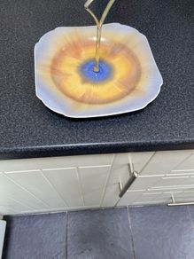 Art Deco Shelley Dripware Cake Plate