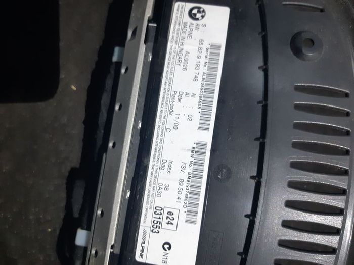 BMW 5series E60 2009 Navigation Display Unit 9193748