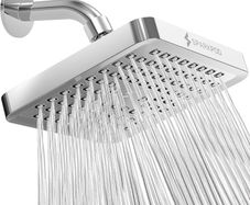 NEW SALE | Fixed Shower Head - High Pressure Rain - Luxury Modern Look - Easy No-Tool Installation - Perfect Adjustable Replacement for Your Bathroom Shower Heads (15 cm Square, Luxury Polished Chrome)