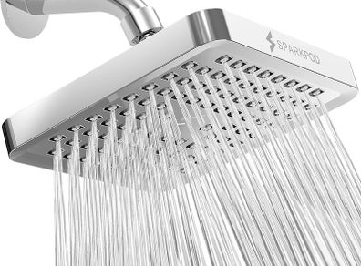 NEW SALE | Fixed Shower Head - High Pressure Rain - Luxury Modern Look - Easy No-Tool Installation - Perfect Adjustable Replacement for Your Bathroom Shower Heads (15 cm Square, Luxury Polished Chrome)