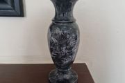 black marble vase