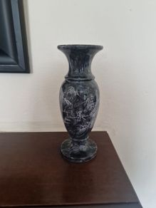black marble vase