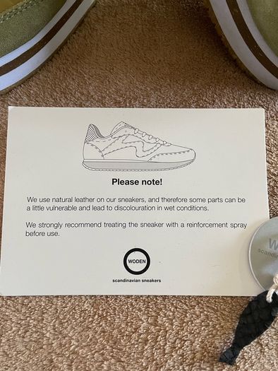 Woden leather Scandinavian sneakers (size UK 4)