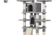 FREE SHIPPING Cat Tree, Large Cat Tower, 172 cm, Light Grey