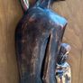 Large African Mother and Child Hand Carved Wood Relief Wall Art 78cm Image 4