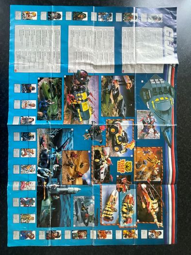 Vintage Hasbro Gi Joe 1988 - 1991 European Catalog Double Side Booklet Poster Used