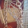 River Island Burnt Orange Chunky Chain Ruched Bag, AV Image 7