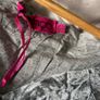 Grey velour dress size 14 Image 3