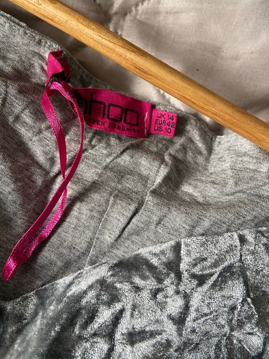 Grey velour dress size 14