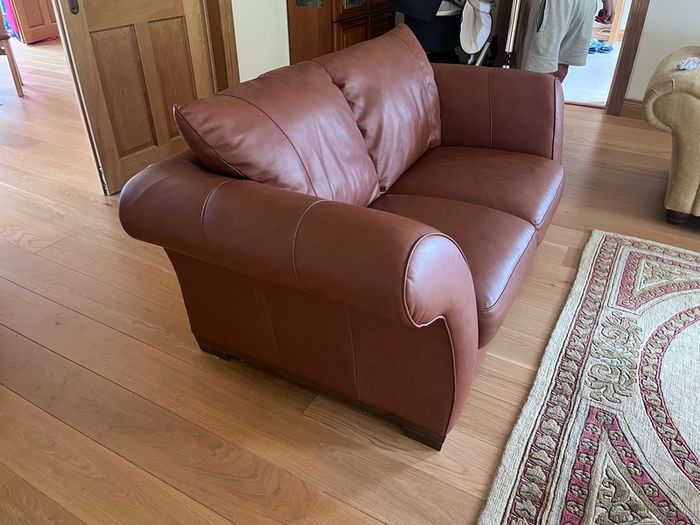 two seater italian leather sofa