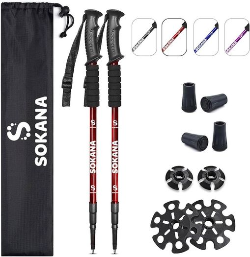 NEW SALE | Walking Poles 2 Pack Folding Walking Sticks for Men and Women | Lightweight Trekking Poles with Quick Lock System for Hiking Climbing Camping