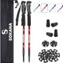 NEW SALE | Walking Poles 2 Pack Folding Walking Sticks for Men and Women | Lightweight Trekking Poles with Quick Lock System for Hiking Climbing Camping Image 3