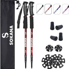 NEW SALE | Walking Poles 2 Pack Folding Walking Sticks for Men and Women | Lightweight Trekking Poles with Quick Lock System for Hiking Climbing Camping