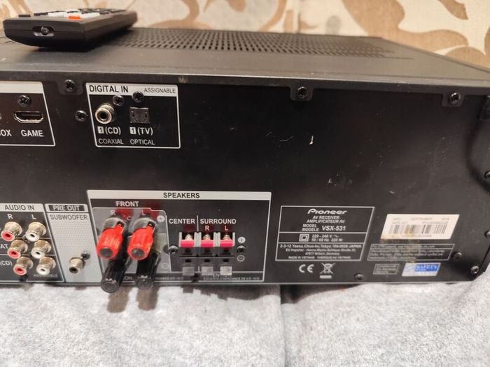 Faulty Pioneer VSX-531 red HDMI light flashing, no power up