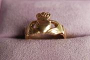 Ladies 14ct Yellow Gold Claddagh Ring - Claddagh Ring size L1/2  - 4,8g
