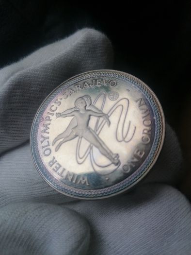1984 Isle Of Man Silver Proof 1 Crown Coin