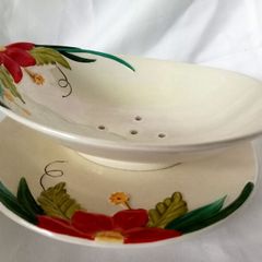 Rare Vintage Art Deco Crown Devon  Fruit Berry Serving Dish and Plate